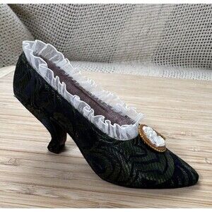 Vintage Style Mini High Heel Shoe Figurine Cameo Victorian Decor Covent Garden